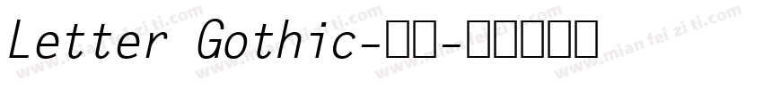 Letter Gothic-常规字体转换